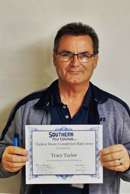Tracy Achievement Award on the Mississippi gulf coast; Southern Pest Control