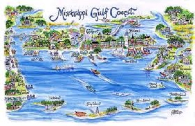 Mississippi Gulf Coast illustration in the Mississippi gulf coast; Southern Pest Control