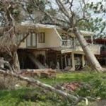 Hurricane damaged home in the Mississippi gulf coast; Southern Pest Control